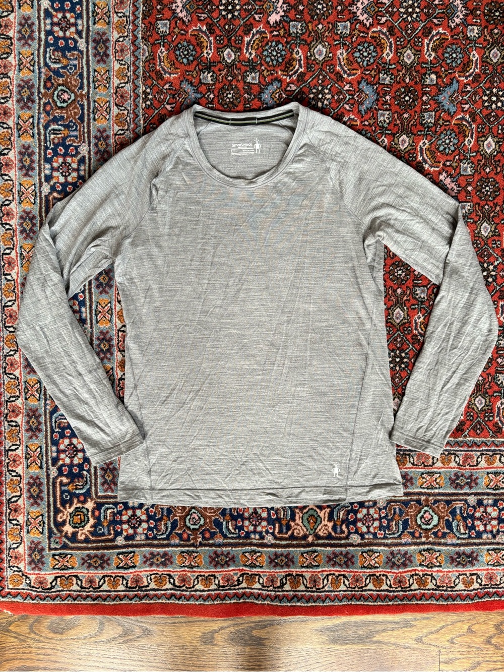 Smartwool Women's Gray Merino 150 Long Sleeve Wool Layer Tee